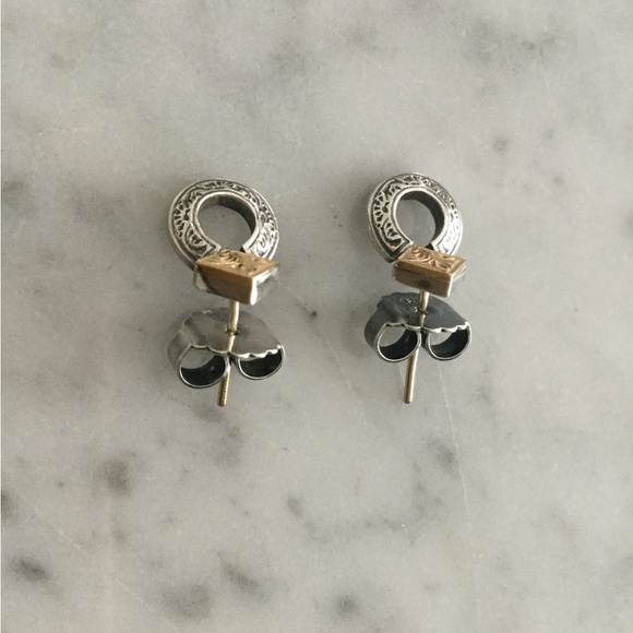 Konstantino Earrings, Sterling Silver and 18k Gold, studs - Picture 3 of 7